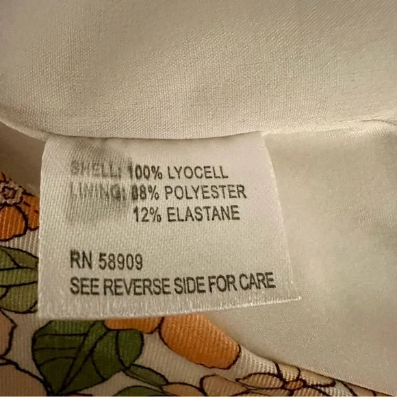 Gianni Bini Floral Wrap Skirt Side Tie Lined Size 12 - Picture 8 of 10